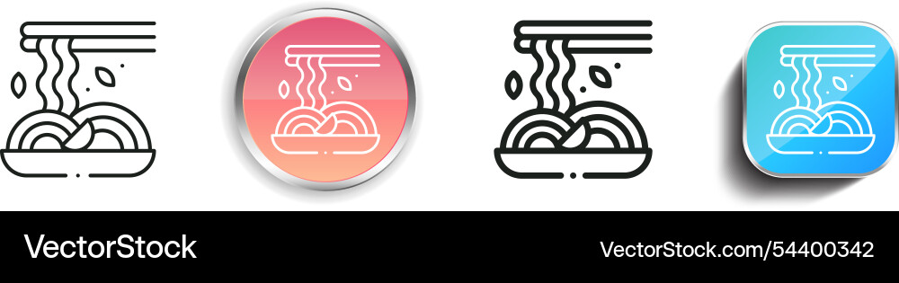 Food icon thin linear regular and button style vector image