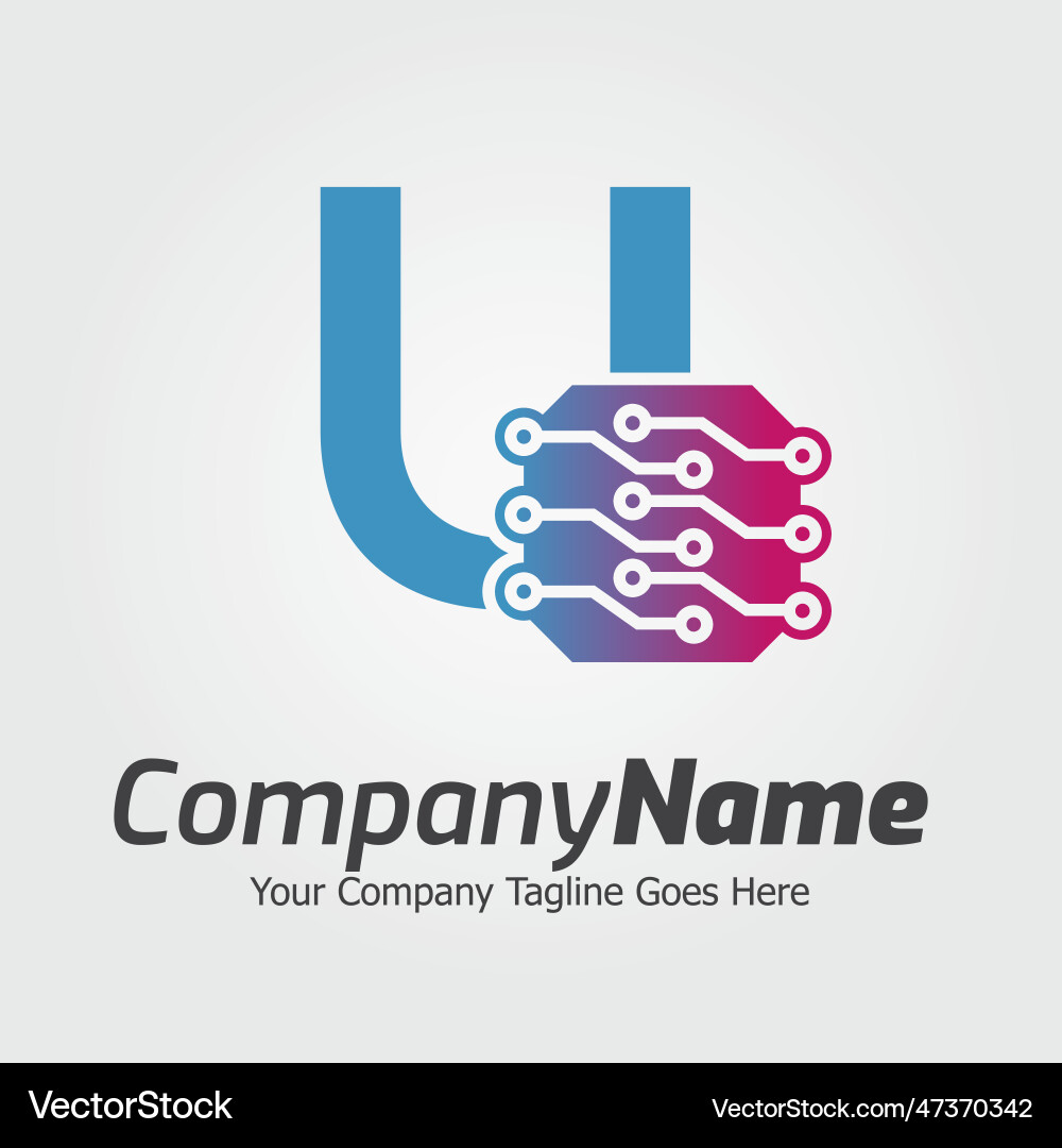 Programming code and technology logo template Vector Image