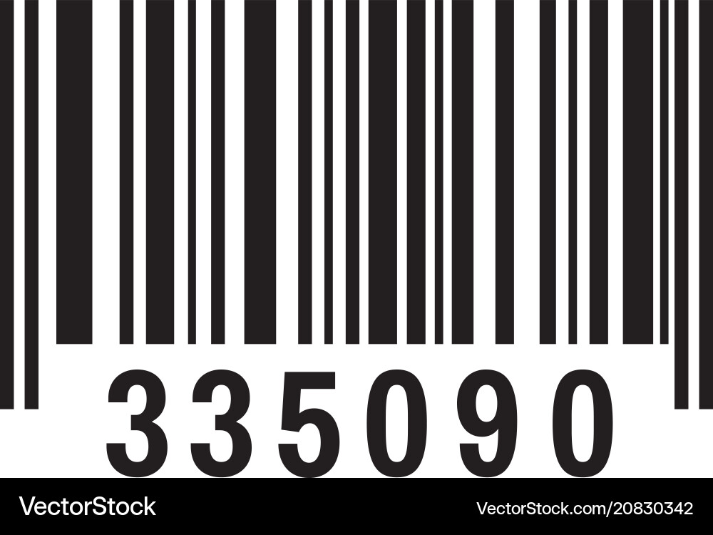 Realistic bar code icon a modern simple flat vector image