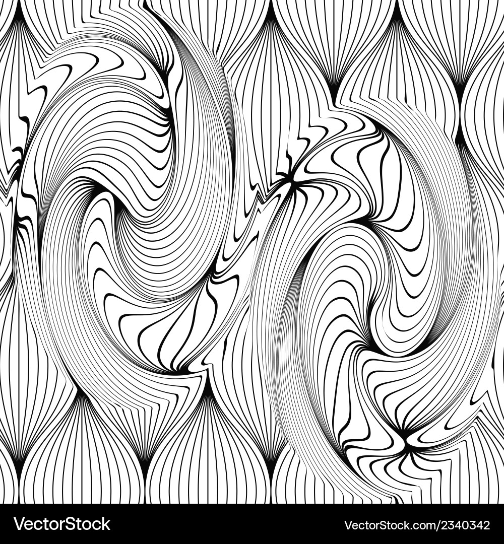 Seamless texture with abstract twisted petals vector image