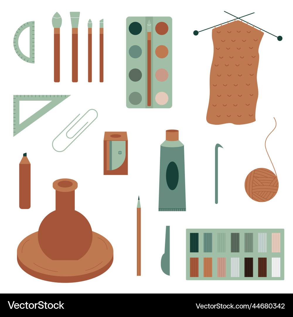 Set of tools for hobbies and crafts modeling from Set of tools for hobbies and crafts modeling from Vector Image