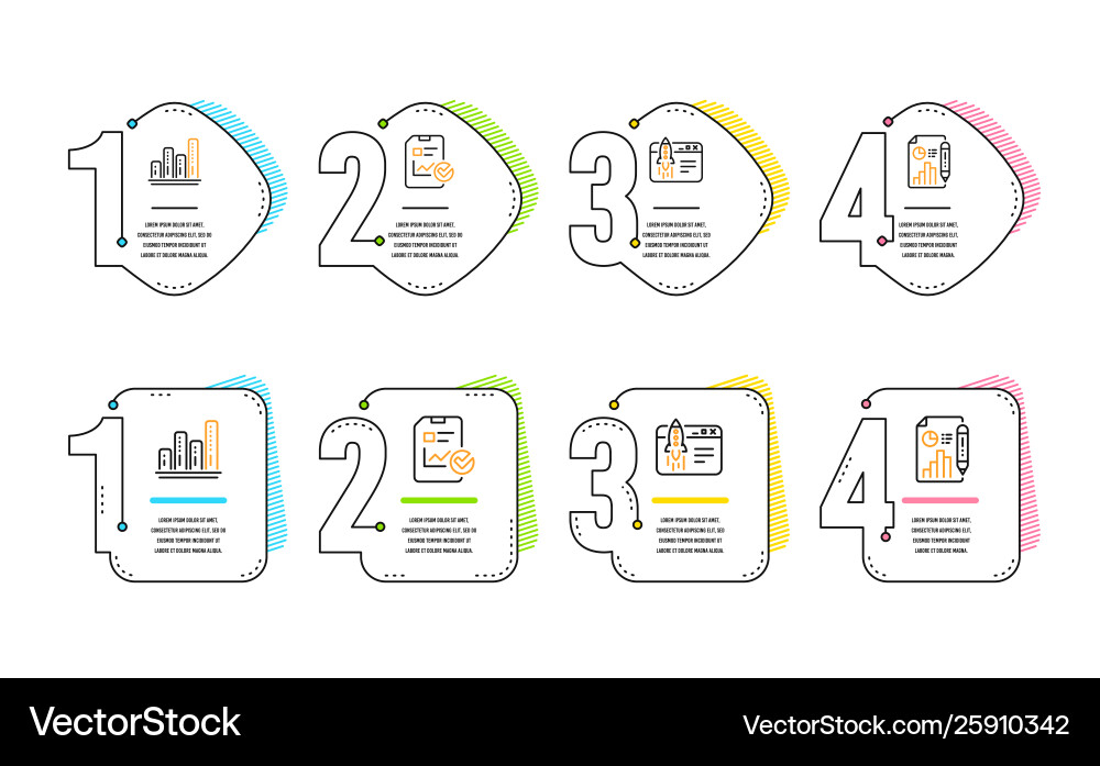 Start business report checklist and graph chart Start business report checklist and graph chart vector image