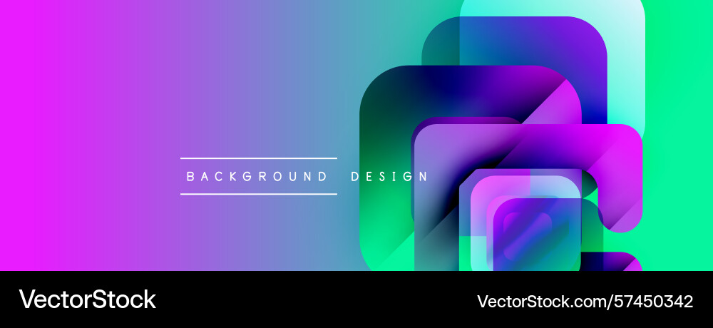 Vibrant abstract shapes overlap creating dynamic Vector Image