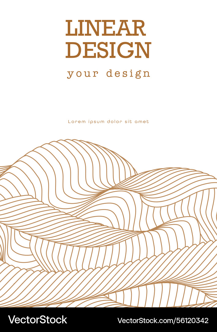 Wavy line design dynamic wave linear vector image