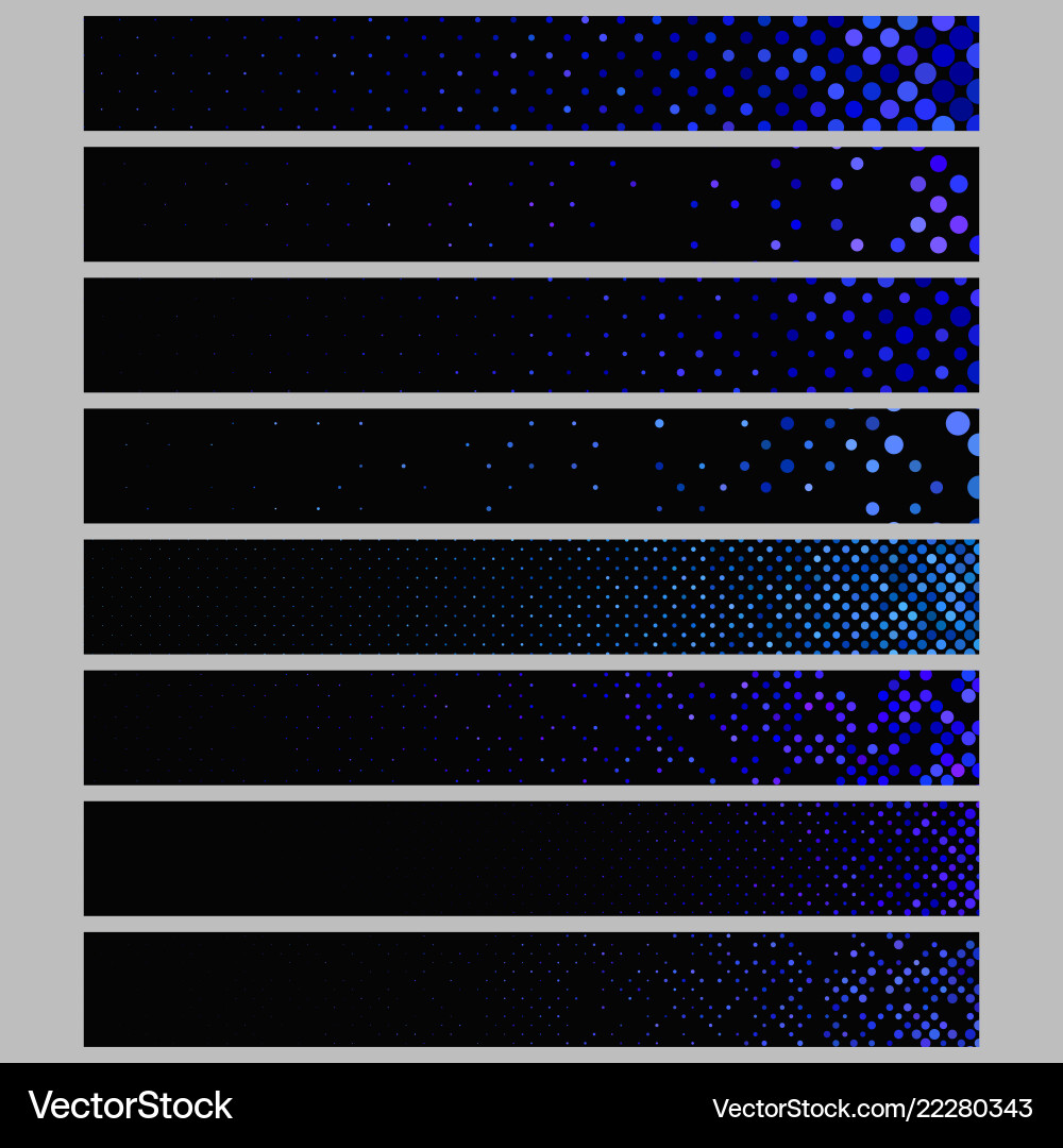 Banner background set - rectangular dot pattern Banner background set - rectangular dot pattern vector image