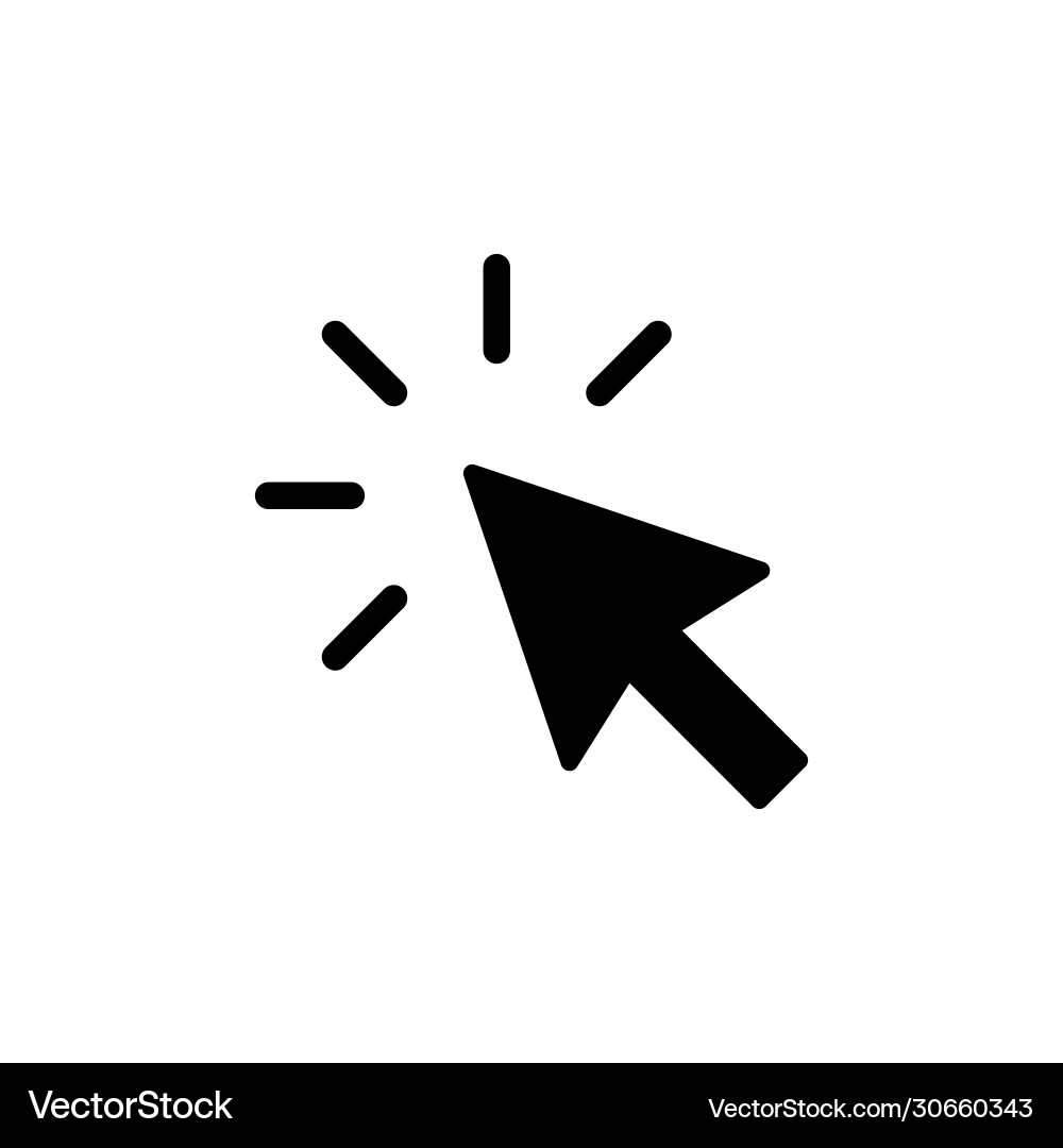 Click icon cursor computer mouse Click icon cursor computer mouse vector image