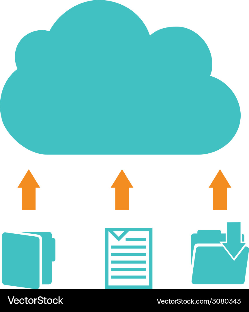 Cloud computing design vector image