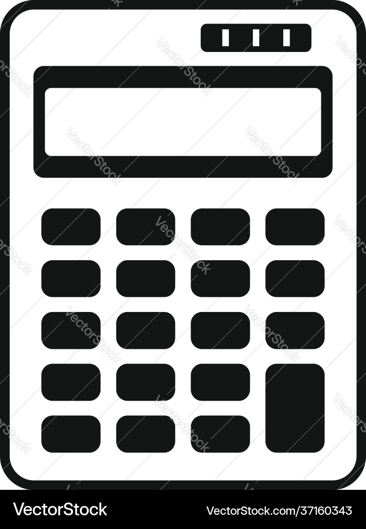 Data calculator icon simple style Data calculator icon simple style vector image