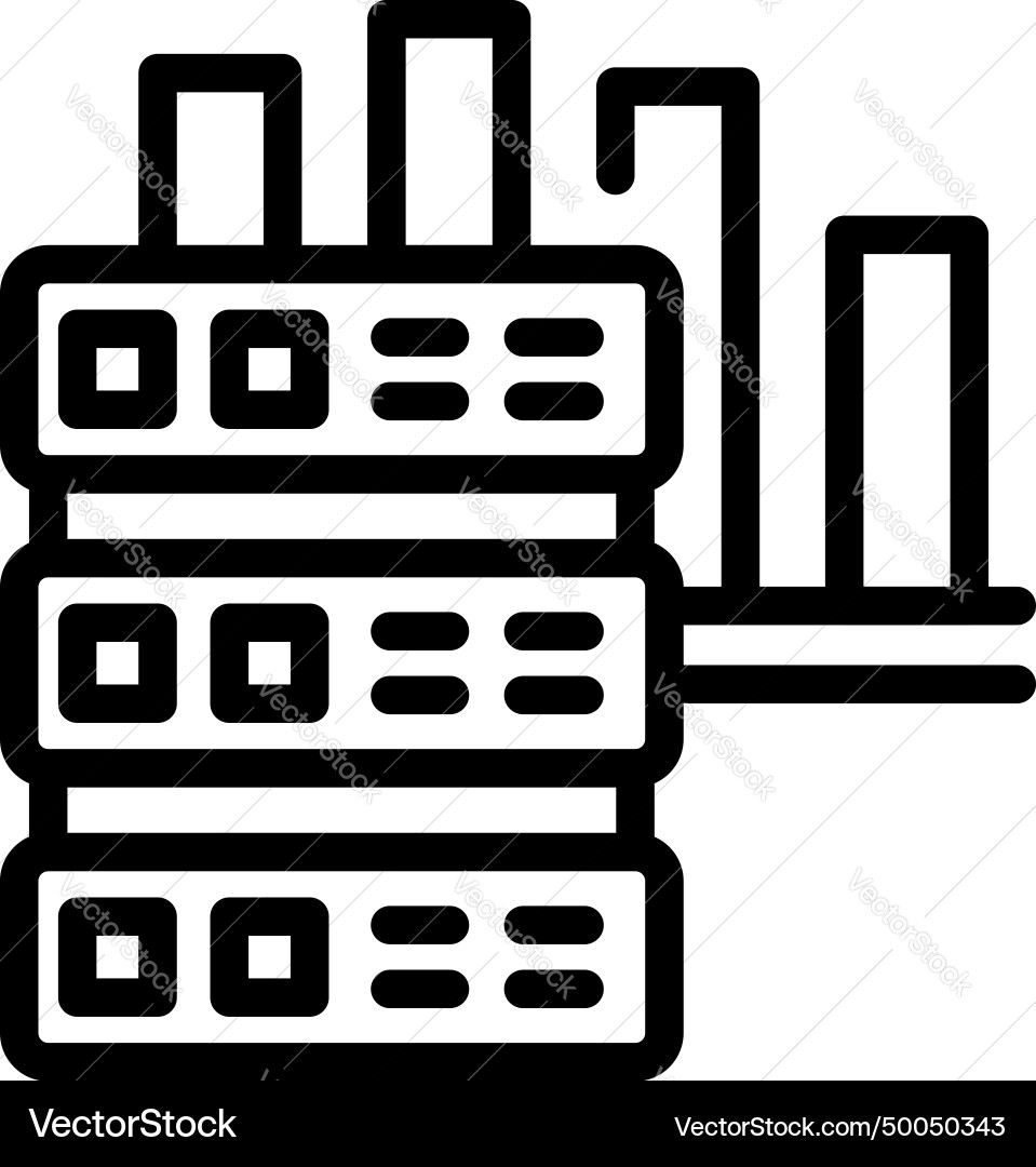 Data server icon outline entry passcode Data server icon outline entry passcode vector image