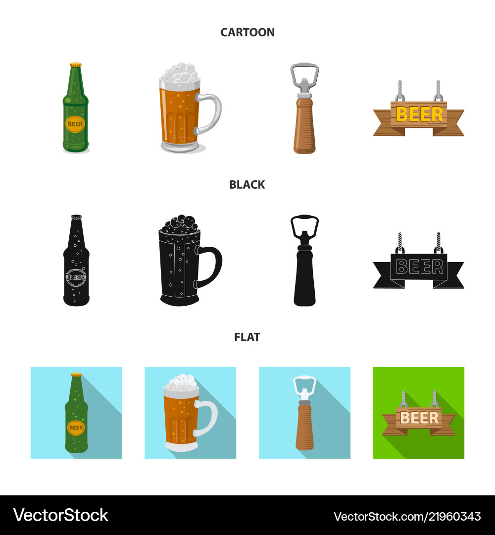 Design of pub and bar icon set Vector Image