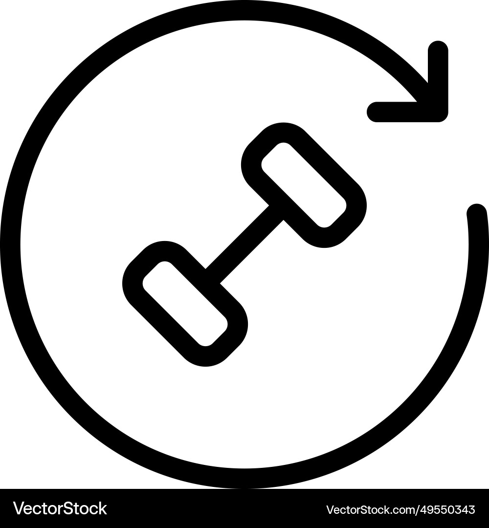 Dumbbell around for high strength exercise routine Vector Image