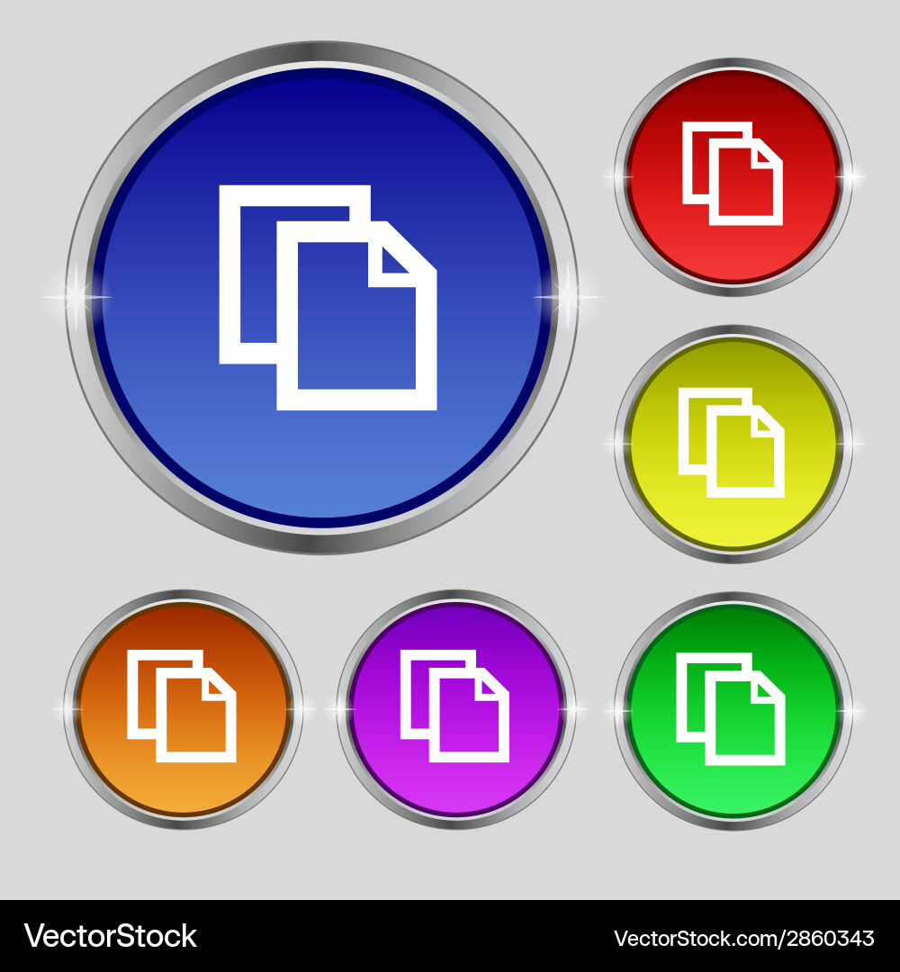Edit document sign icon content button set vector image