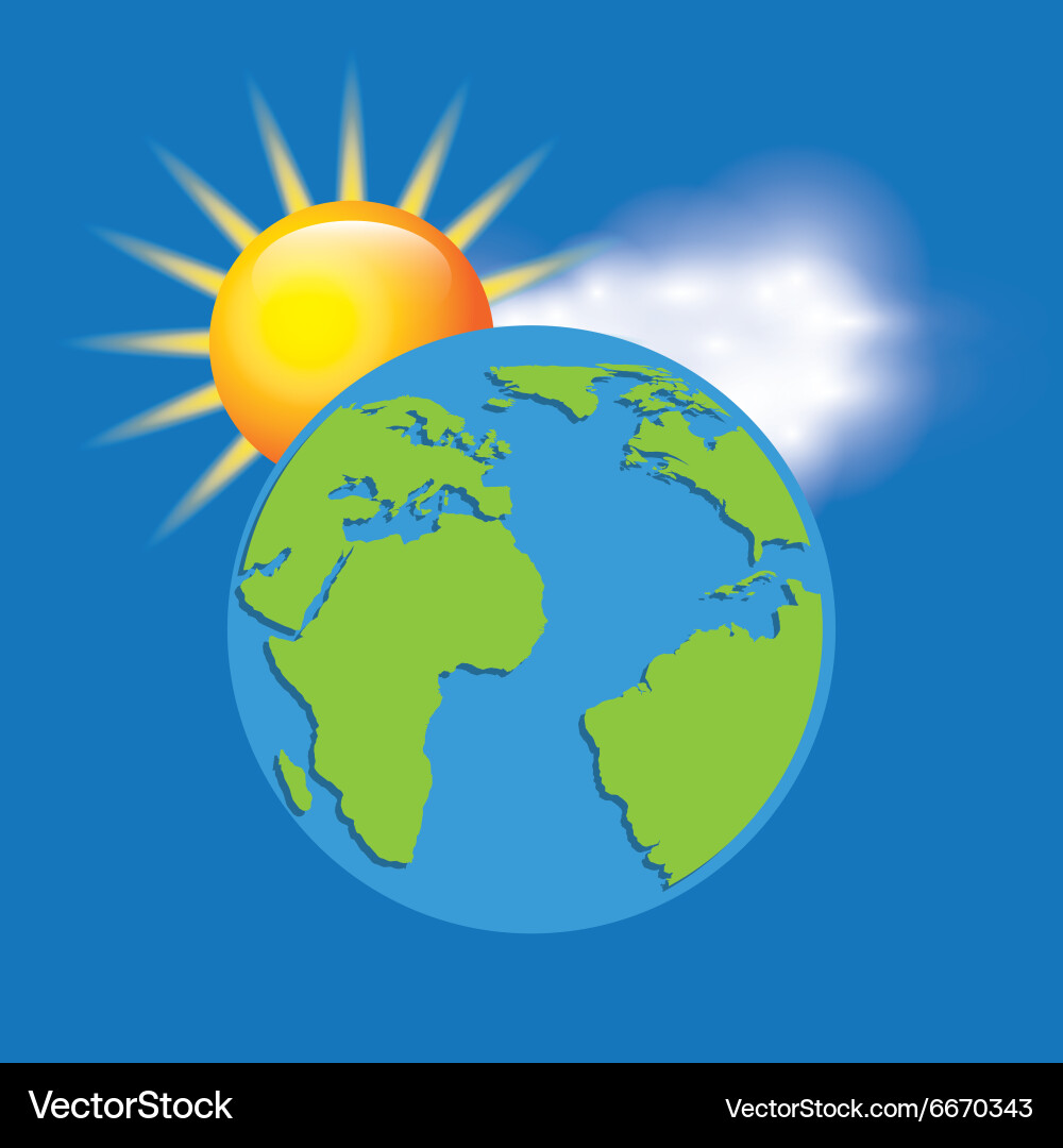 Erdplaneten Klimadesign Vektorbild