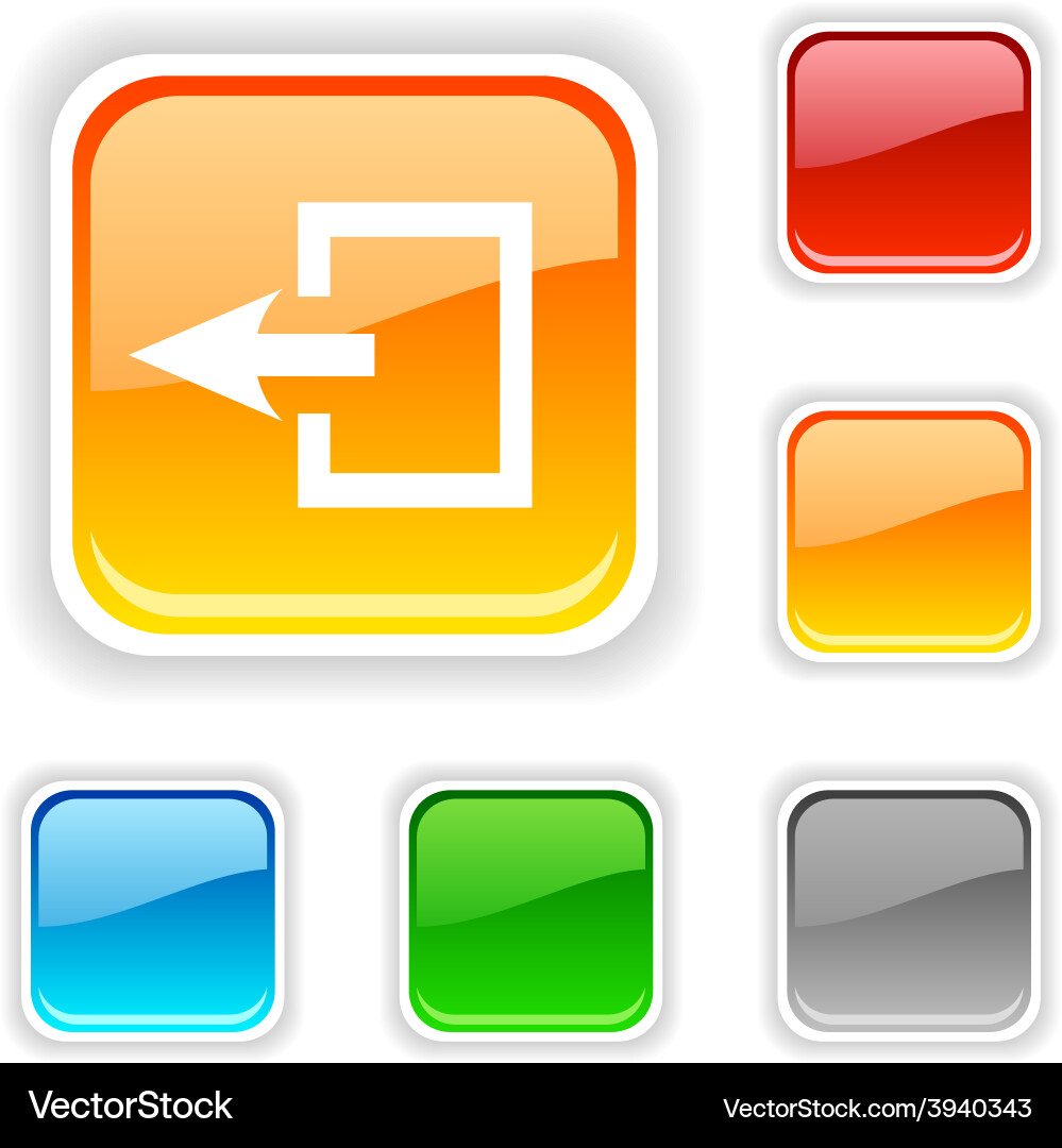 Exit button Vector Image