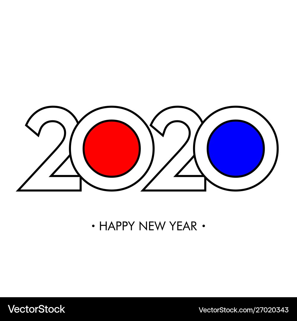 Frohes neues Jahr 2020 Textdesign Frohes neues Jahr 2020 Textdesign vektorbild