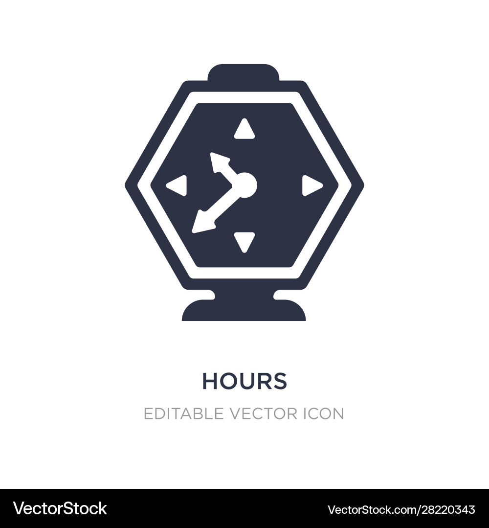 Hours icon on white background simple element vector image