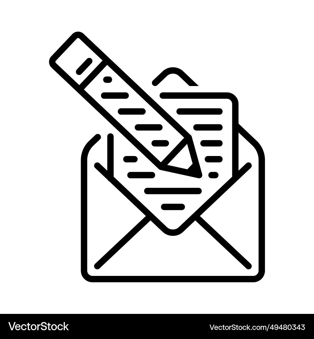 Line icon design of read or open email with notif Line icon design of read or open email with notif vector image