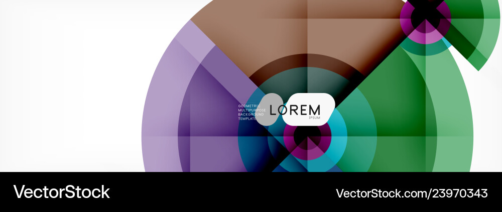 Minimal geometric circles and triangles abstract Vector Image
