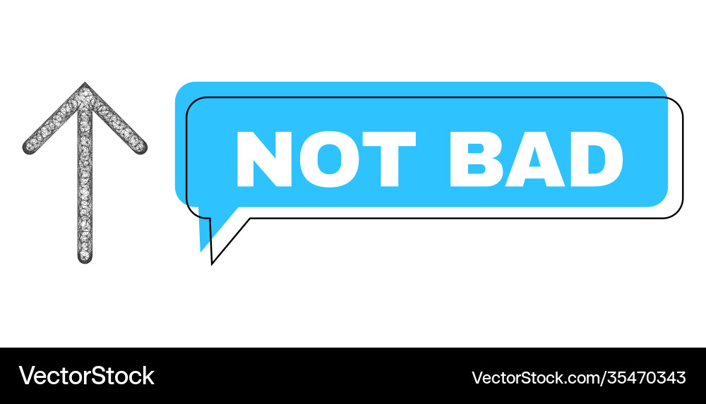 Misplaced not bad speech balloon and network arrow Misplaced not bad speech balloon and network arrow vector image