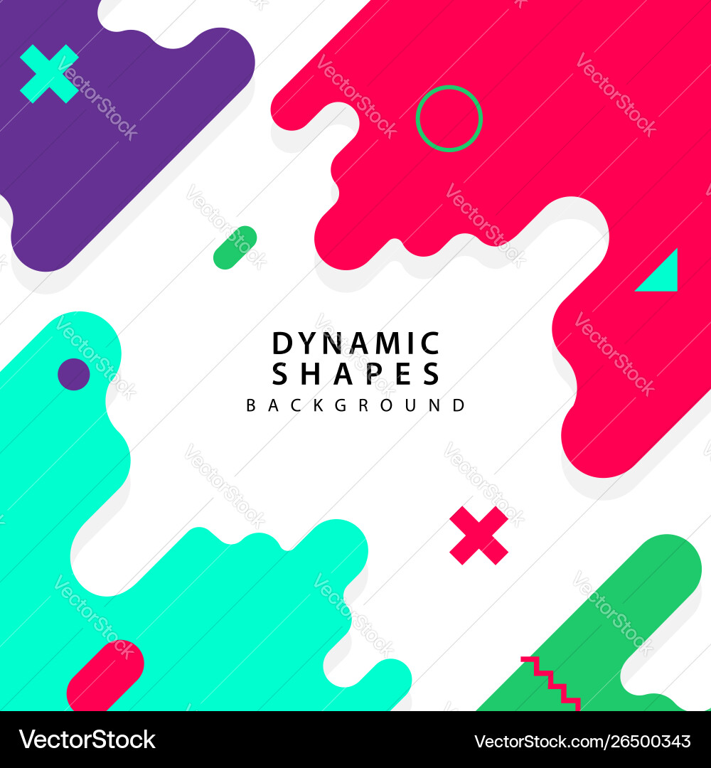 Modern dynamic shapes style background Vector Image