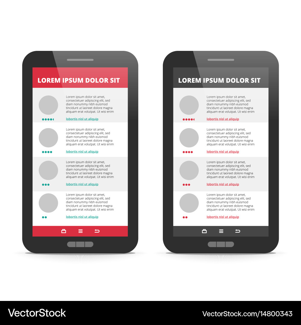 Modern user interface design vector image