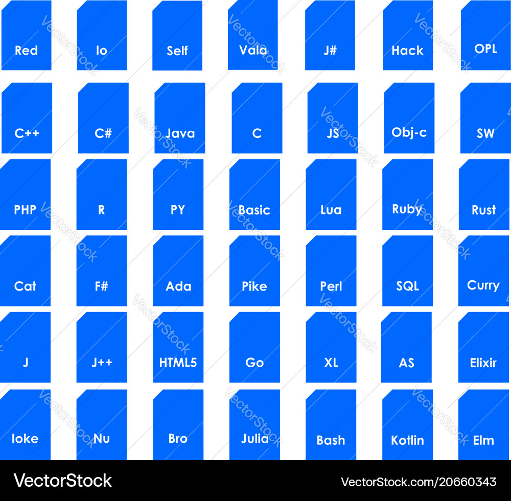 Programming languages format icon Programming languages format icon vector image