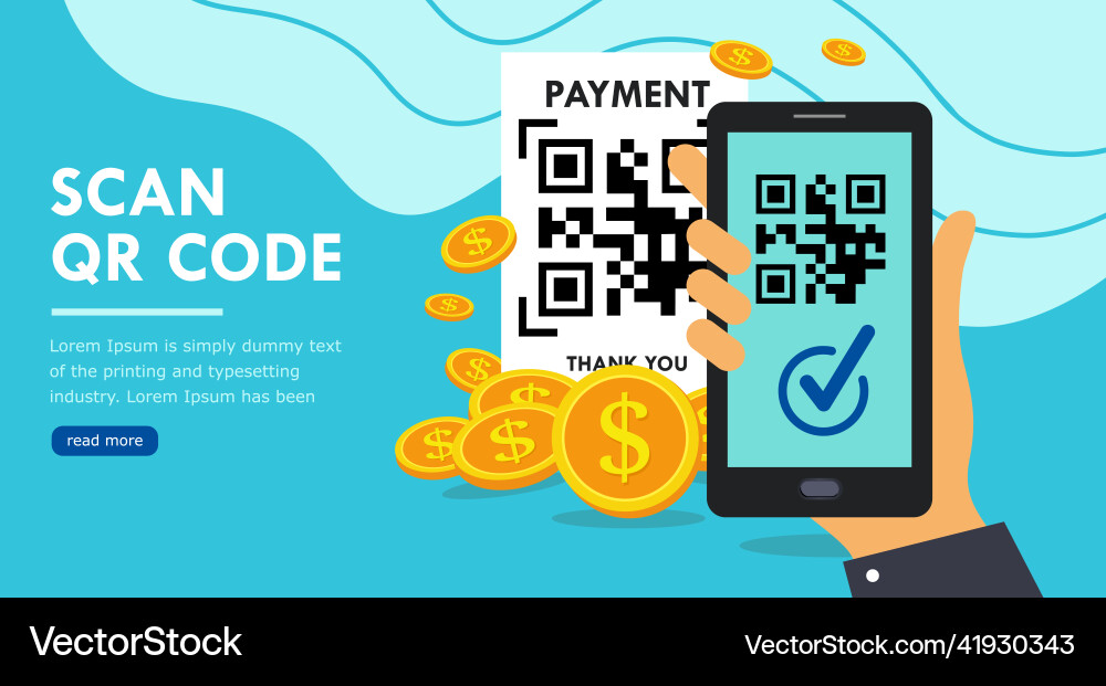 Qr-Code mit Smartphone-Landingpage scannen Qr-Code mit Smartphone-Landingpage scannen vektorbild