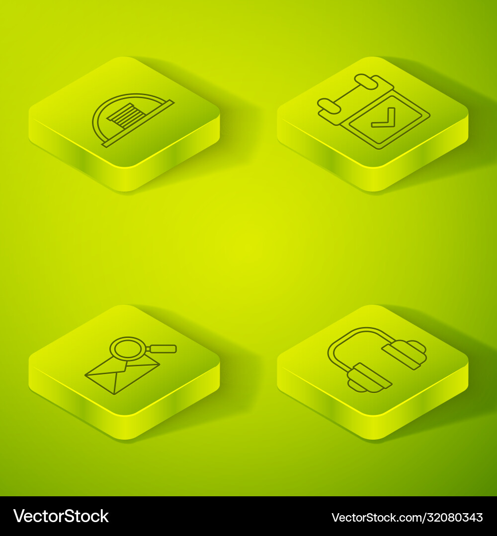 Set isometric calendar with check mark envelope Set isometric calendar with check mark envelope vector image