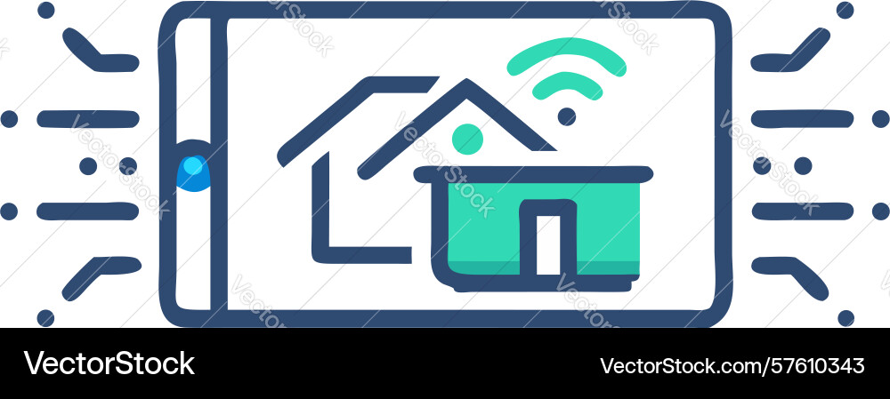 Smart home data display real-time system vector image