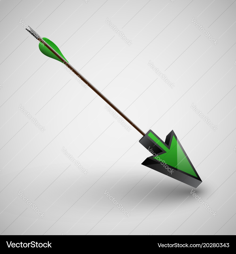 Target Arrow with Pointed Head vector image