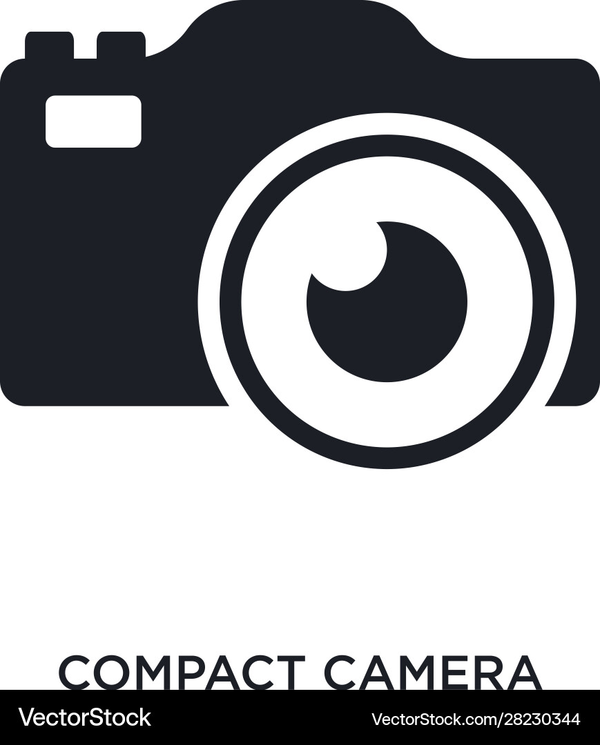 Compact camera isolated icon simple element from vector image