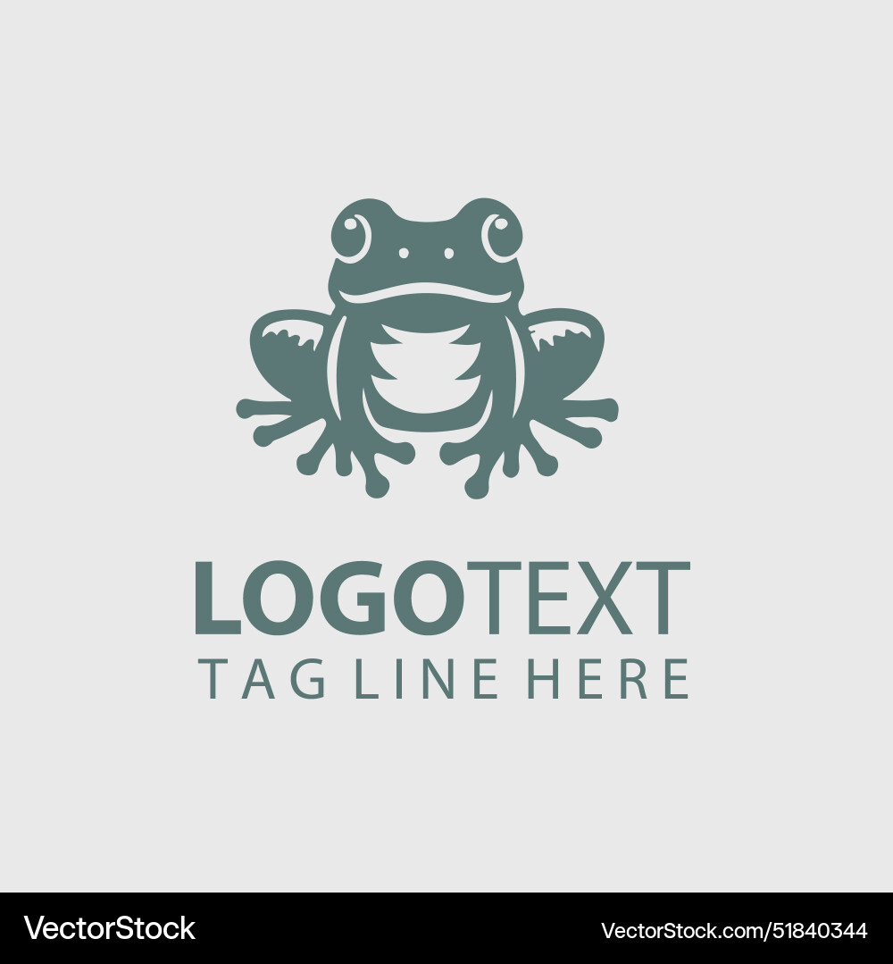 Cute Frog Logo Royalty Free Vector Image - VectorStock