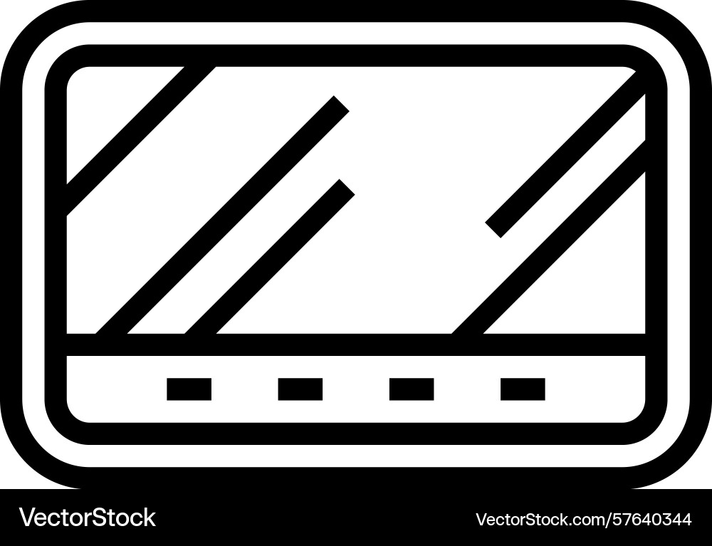 Digital display line icon Digital display line icon vector image