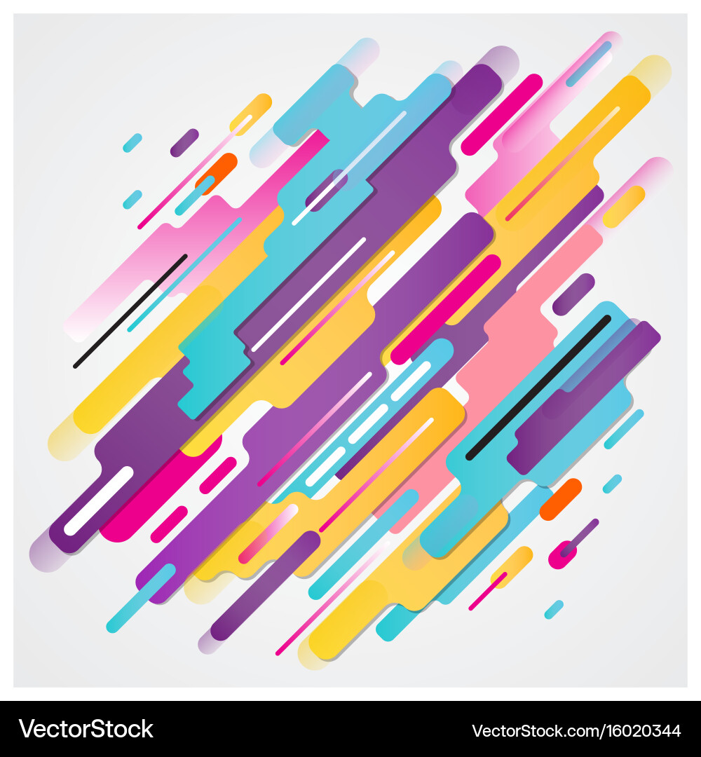 Dynamic Color Shapes Abstract vector image