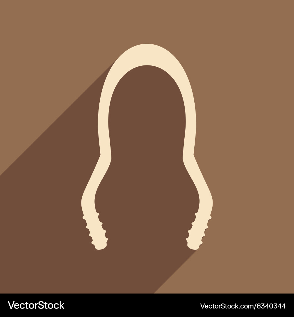Flat with shadow icon and mobile application vector image