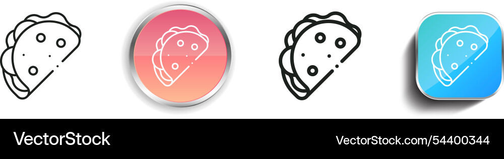 Food icon thin linear regular and button style vector image