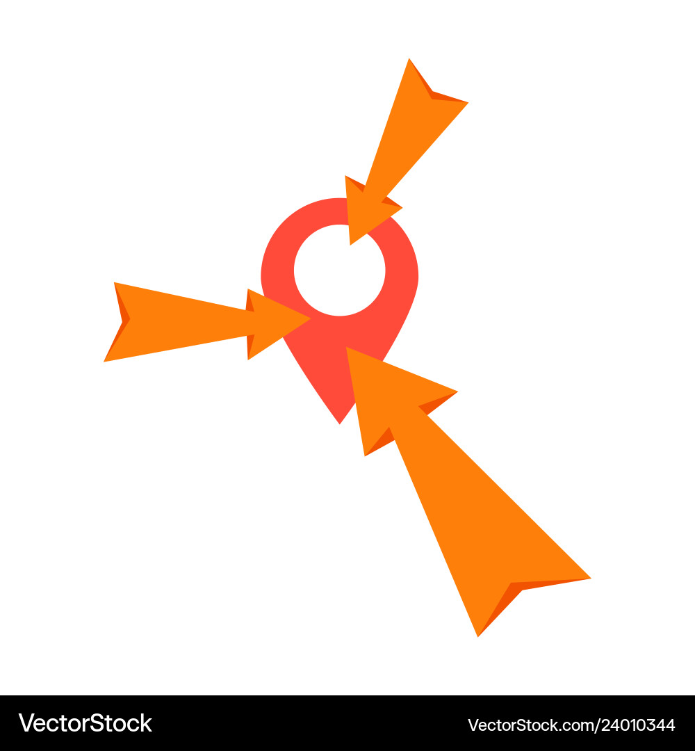 Geo location targeting with gps positioning Geo location targeting with gps positioning vector image
