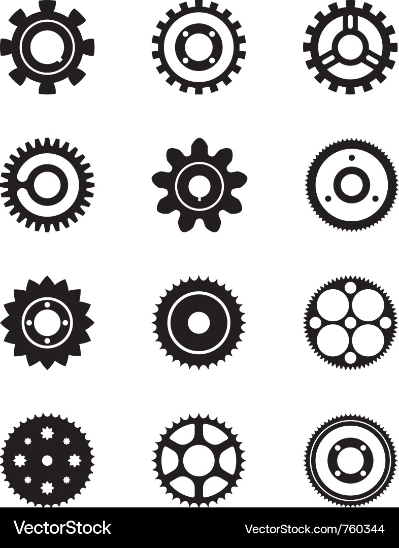 Interlocking Gears and Cogs vector image