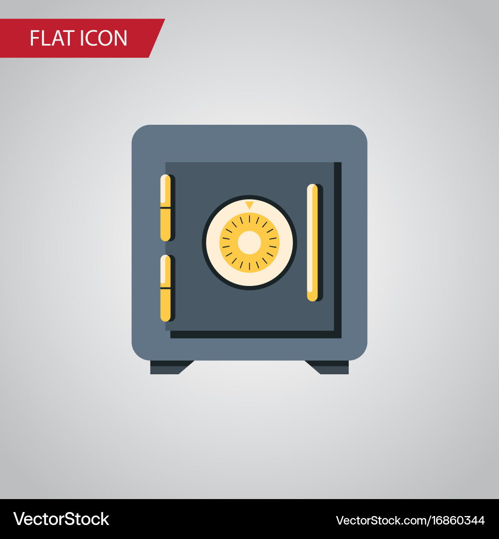 Isolated locked flat icon saving element Vector Image