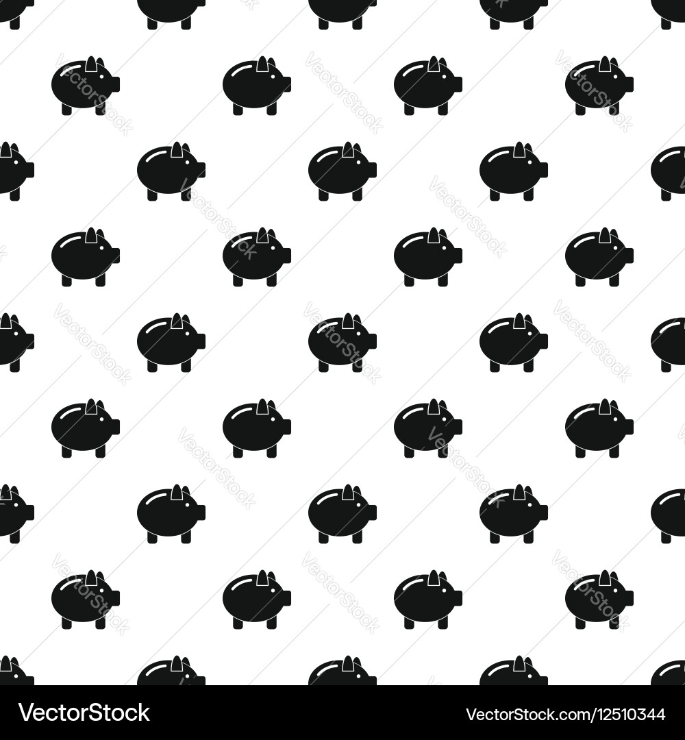 Piggy pattern simple style Vector Image