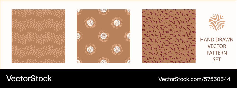 Polka dot blockprint seamless pattern set Polka dot blockprint seamless pattern set vector image