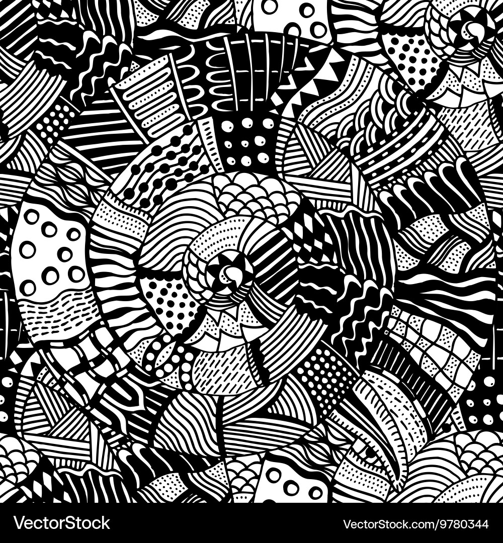 Seamless pattern with ethnic elements vector image