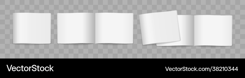 Set blank magazine cover book booklet brochure Set blank magazine cover book booklet brochure vector image