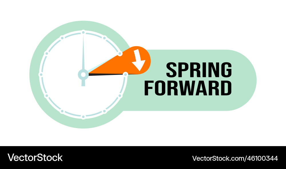 Spring forward web banner daylight saving time Spring forward web banner daylight saving time vector image
