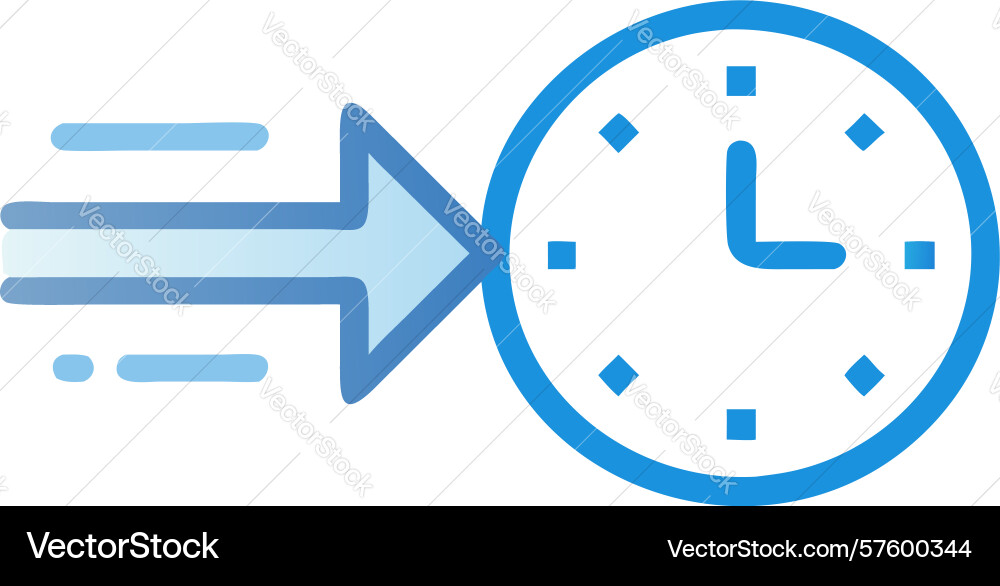 Time forward progress icon design generative ai vector image