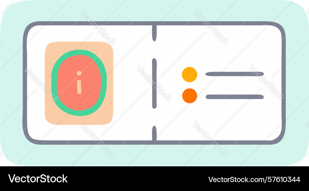 User interface status information display panel vector image