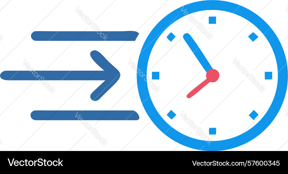 Accelerated time progress icon design generative vector image