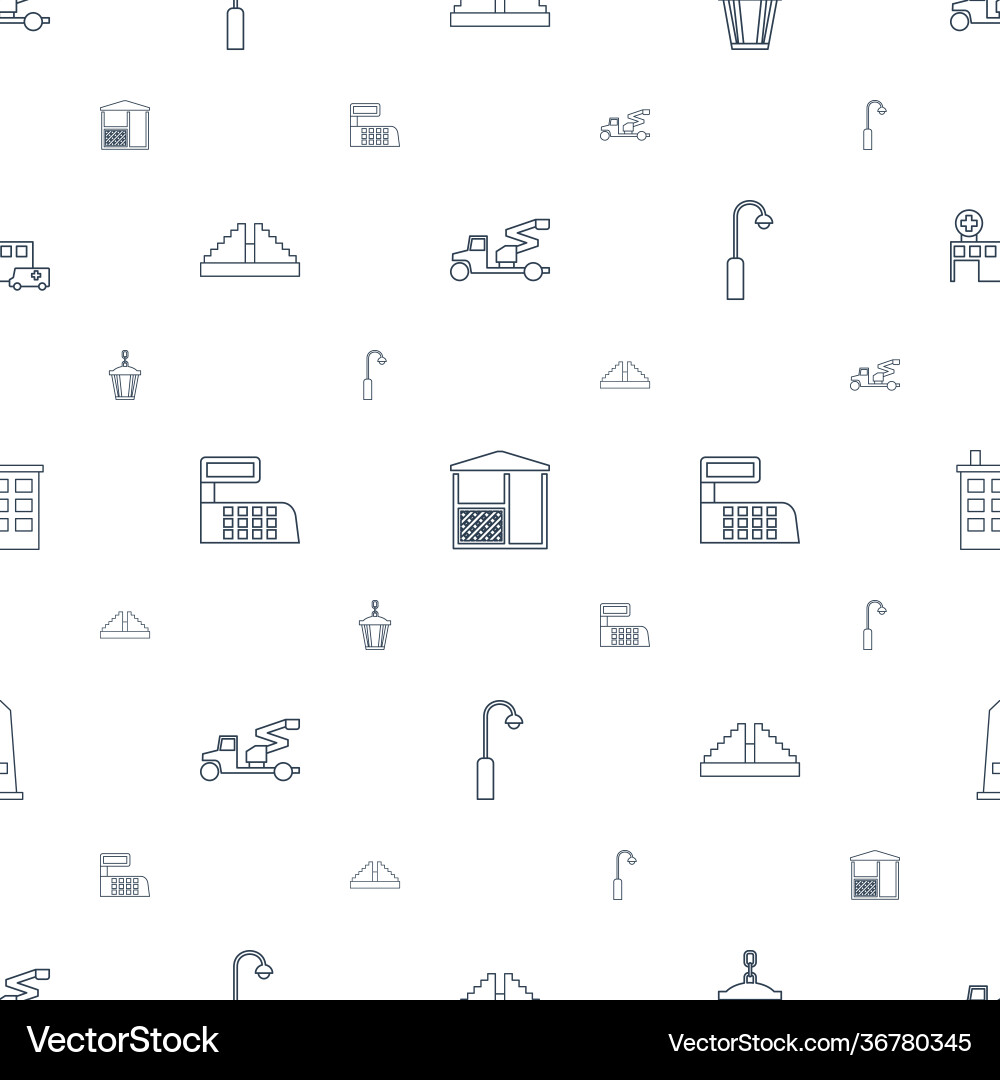 Architecture icons pattern seamless white Architecture icons pattern seamless white vector image