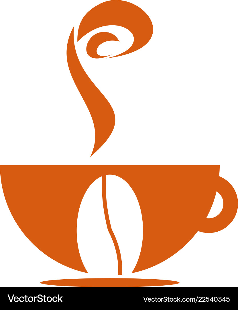 Coffee bean logo Coffee bean logo Vector Image