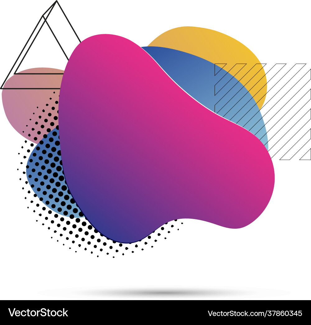 Creative abstract amoeba design with different Creative abstract amoeba design with different Vector Image